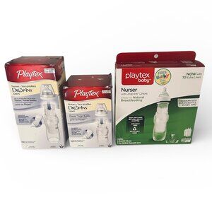 Playtex BPA-Free Nurser Bottles w/ Drop-Ins Liners Set of 3 + Pacifier